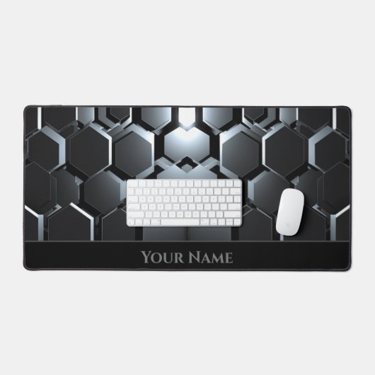 Formes hexagonales noires futuristes (Clavier et souris)