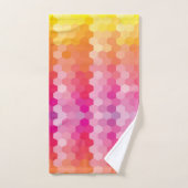 Formes Hexagones géométriques jaune rose (Serviette à main)