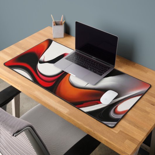 Formes liquides modernes de design rouge noir gris (Bureau 2)