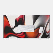 Formes liquides modernes de design rouge noir gris (Clavier et souris)