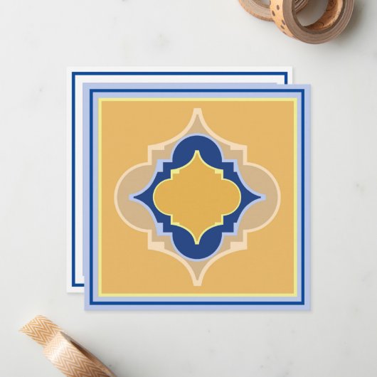 Formes marocaines Carte Flat Note (Devant/Arrière en situation)