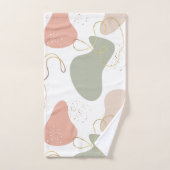 Formes organiques géométriques Boho Motif sur blan (Serviette à main)