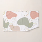 Formes organiques géométriques Boho Motif sur blan (Serviette à main)
