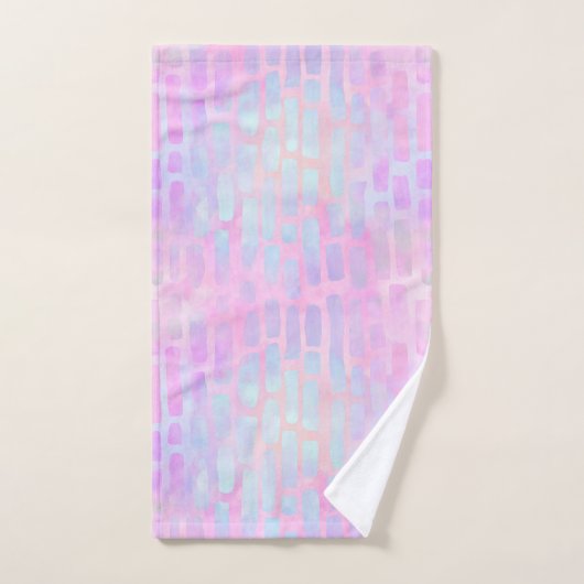 Formes rectangulaires bleues sur Arrière - plan ro (Serviette à main)