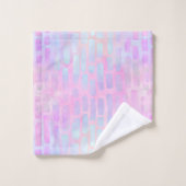 Formes rectangulaires bleues sur Arrière - plan ro (Gant de toilette)