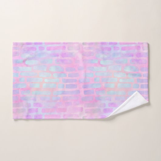 Formes rectangulaires bleues sur Arrière - plan ro (Serviette à main)