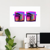 Formes reflétées Eyeglasses Poster (Bureau à domicile)