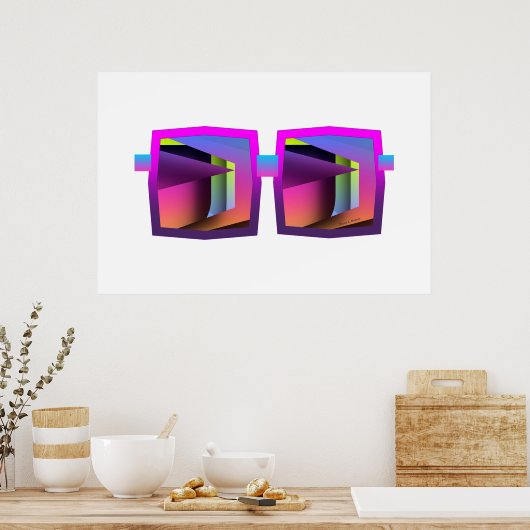 Formes reflétées Eyeglasses Poster (Cuisine)