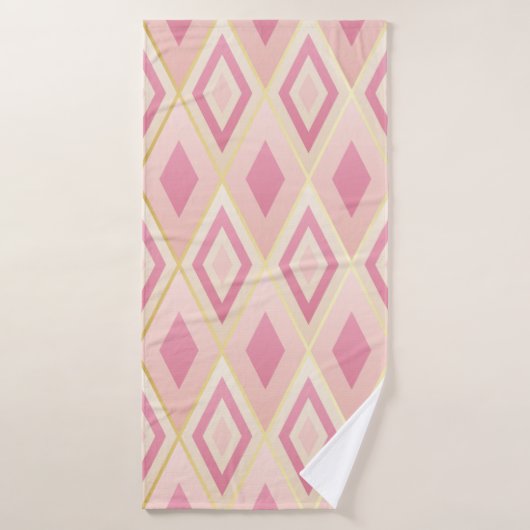 Formes rhombus rose géométrique sans coutures moti (Serviette de bain)