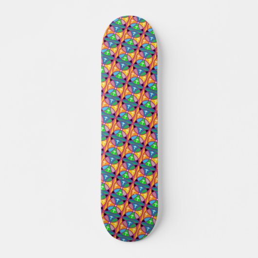 Formes très Cool et colorées Skateboard (Devant)