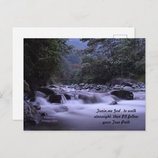 Formez-Moi Dieu pour marcher Carte postale Psaume  (Devant / Derrière)