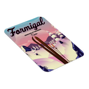 Formigal Aragon Spain ski poster. Magneet