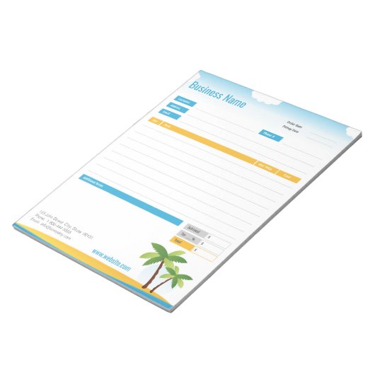 Formulaire de commande de thème ou Bloc-notes de f (Incliné)