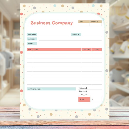 Formulaire de commande de thème pois et Bloc-notes