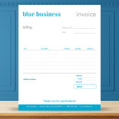 Formulaire de commande ou Bloc-notes bleu vierge