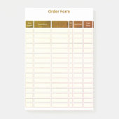 formulaire de commande post-it (Devant)