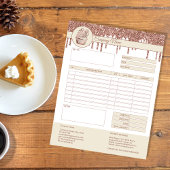 Formulaire de facture de gâteaux Bloc-notes de dev