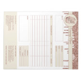 Formulaire de facture de gâteaux Bloc-notes de dev (Devant)