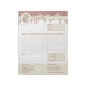 Formulaire de facture de gâteaux Carnet de devis c (Tourné)