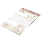 Formulaire de facture de gâteaux Carnet de devis c (Incliné)