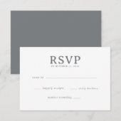 Formulaire RSVP en nuances de gris élégant (Devant / Derrière)