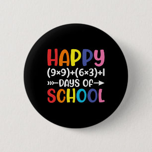 Formule 100 dagen schoolplezier Wiskunde leraar 10 Ronde Button 5,7 Cm