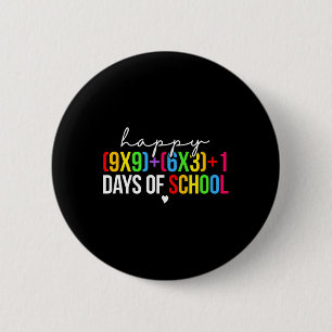 Formule 100 dagen wiskunde van leerkracht Leerster Ronde Button 5,7 Cm