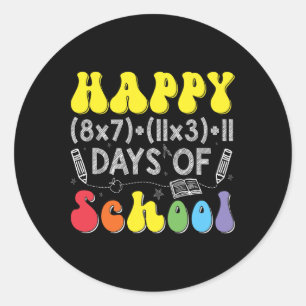 Formule 100 dagen wiskunde van leerkracht Leerster Ronde Sticker