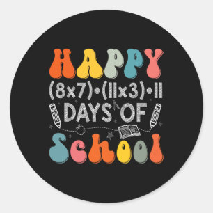 Formule 100 dagen wiskunde van leerkracht Leerster Ronde Sticker
