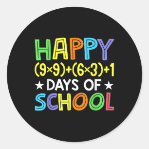 Formule 100 dagen wiskunde van leerkracht Leerster Ronde Sticker