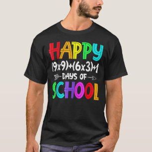 Formule 100 dagen wiskunde van schooljongens meisj t-shirt