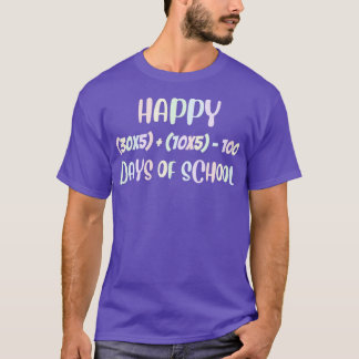 Formule 100 dagen wiskunde van schoolleraar t-shirt