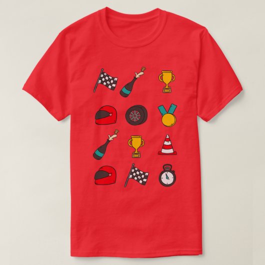 Formule 1-racer t-shirt (Design voorkant)