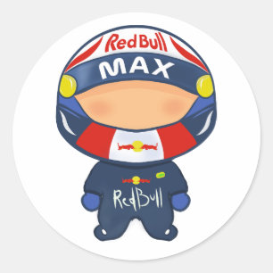 Formule 1-Sticker RedBull Max Verstappen Ronde Sticker