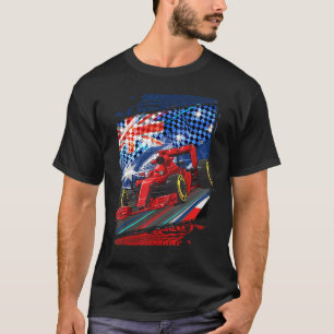 Formule Australia Racing Circuit Car Map Grand Pri T-shirt