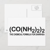 Formule chimique amusante pour carte postale Diarr (Devant / Derrière)