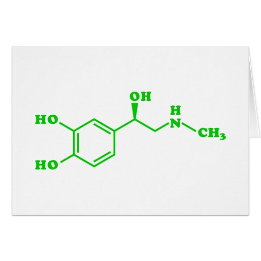 Formule chimique moléculaire d'adrénaline (Devant horizontal)
