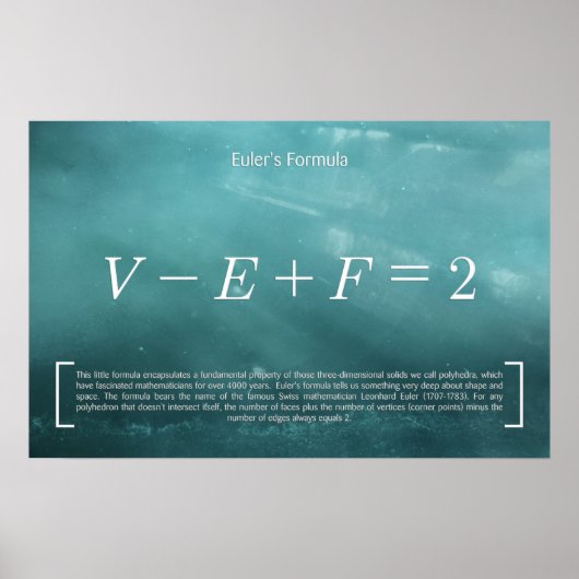 Formule d'Euler - Poster Math (Devant)