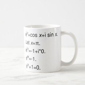 Formule Euler, Derivation of Identity Coffee Mok