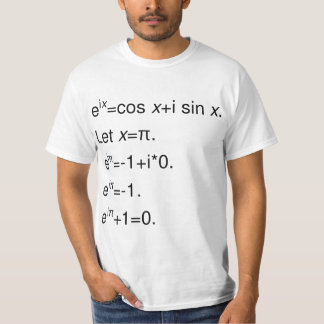 Formule Euler, Derivation of Identity T-shirt
