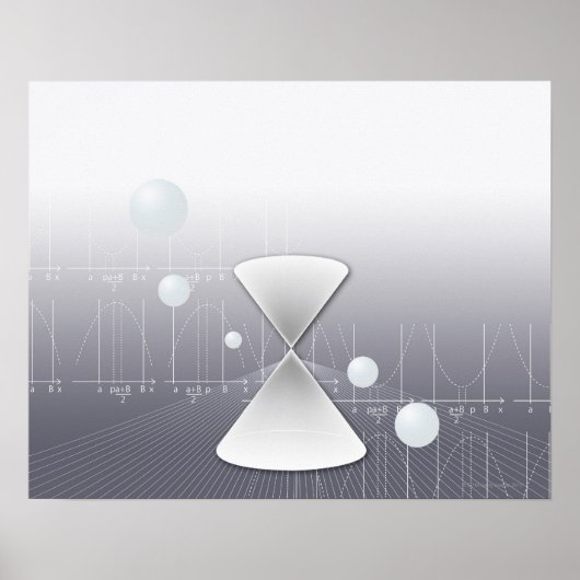 Formule, grafiek, wiskunde symbolen 13 poster (Voorkant)