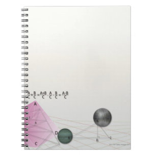 Formule, grafiek, wiskunde symbolen 3 notitieboek