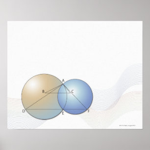 Formule, grafiek, wiskunde symbolen 7 poster