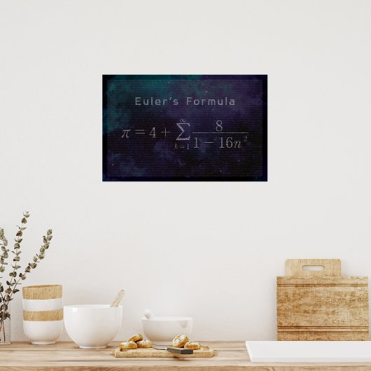 Formule Pi d'Euler - Poster Math (Cuisine)