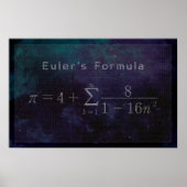 Formule Pi d'Euler - Poster Math (Devant)