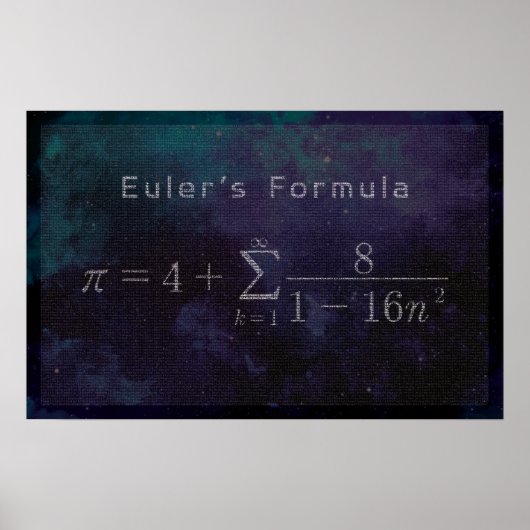 Formule Pi d'Euler - Poster Math (Devant)