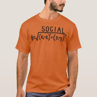 Formule voor sociale afstanden Licht Blauw T-shirt
