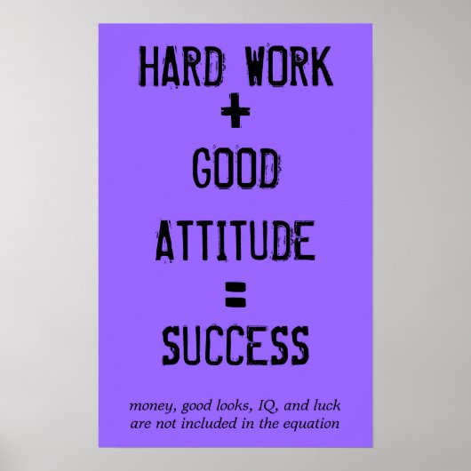 Formule voor succes poster (Voorkant)
