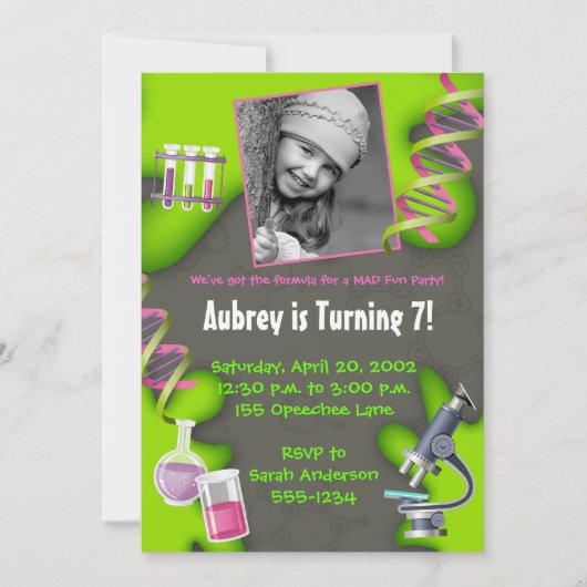 Formule voor vun - meisjes kaart (Voorkant)