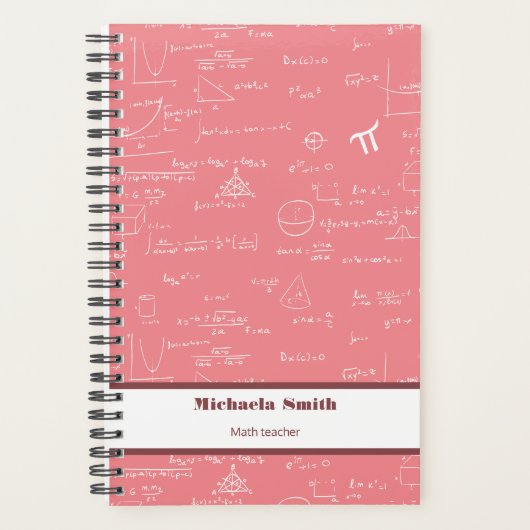 Formules d'équations mathématiques roses mignonnes (Devant)